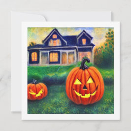 Citrouilles d’Halloween illuminées Kort
