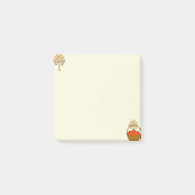 🍂 Citrouilles et Blé d'Automne Post-it Block (Framsida)