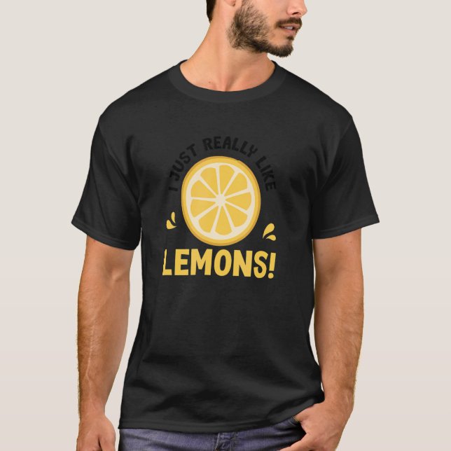 Citruis Fruit Summer Lemon Tropical Lemonade T Shirt (Framsida)