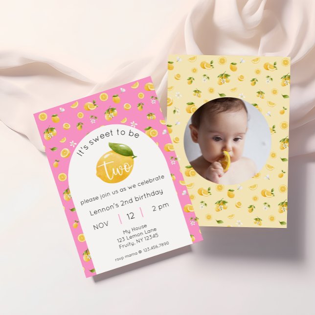 Citrus 2:a födelsedagsfoto inbjudningar (Skapare uppladdad)