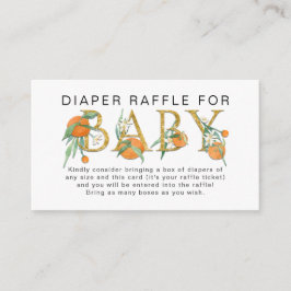 Citrus A Little Cutie Watercolor Diaper Raffle Enc Tilläggskort