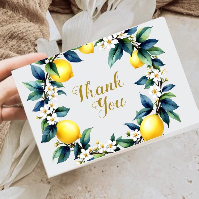 Citrus Amalfi Italian Ciao Baby Wreath Thank You Tack Kort (Skapare uppladdad)