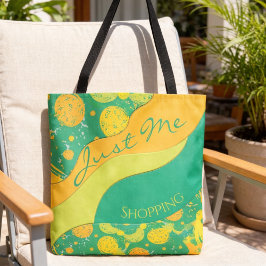 Citrus And Green Abstract Circles Tygkasse