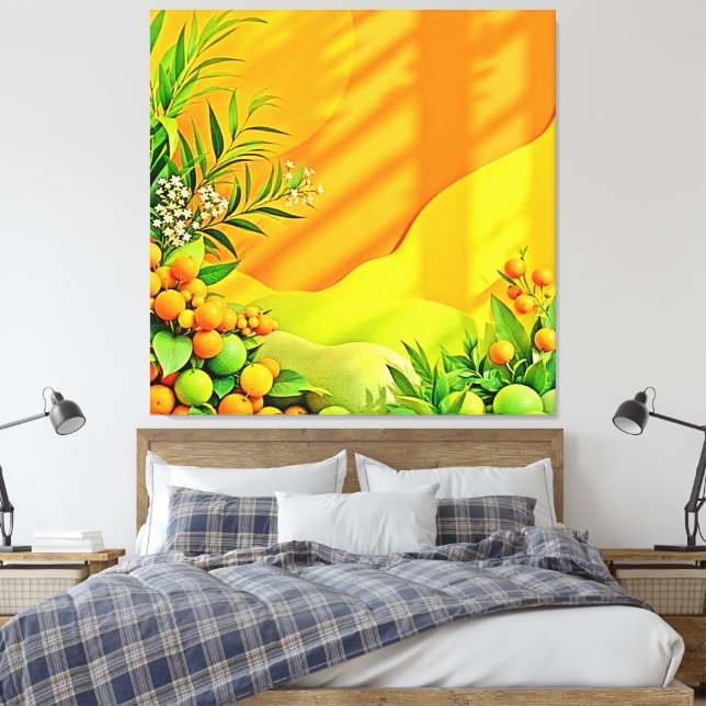 Citrus and Lövs Graphic Canvastryck (Insitu (sovrum))