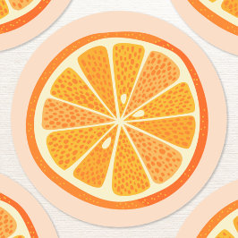 Citrus Apelsin Frukt Runt Klistermärke