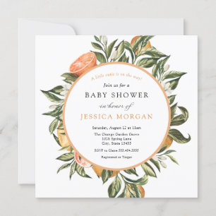 Citrus Baby Shower är på väg. Inbjudningar
