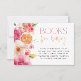 Citrus Baby Shower Bokar för Card Bright-Blommigt Inbjudningar