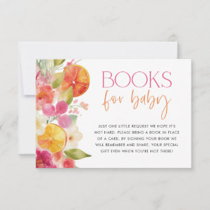 Citrus Baby Shower Bokar för Card Bright-Orange Inbjudningar