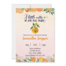 Citrus Baby Shower Botanical Orange Call