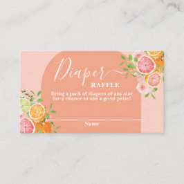Citrus Baby Shower Diaper Raffle Card Tilläggskort