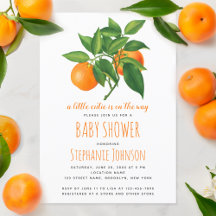 Citrus Baby Shower En Liten Sötis är På Väg