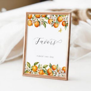 Citrus Baby Shower-favoriter för Bright Summer Ora Poster