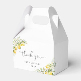 Citrus Baby Shower-favoritruta för Lemon Grönt Presentaskar