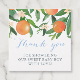 Citrus Baby Shower for Sweet Pojke Gåvor Etiketter