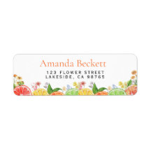 Citrus Baby Shower för vattenfärg