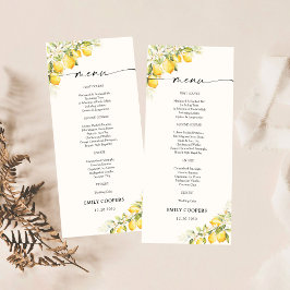 Citrus Baby Shower-meny för Lemon Grönt Meny