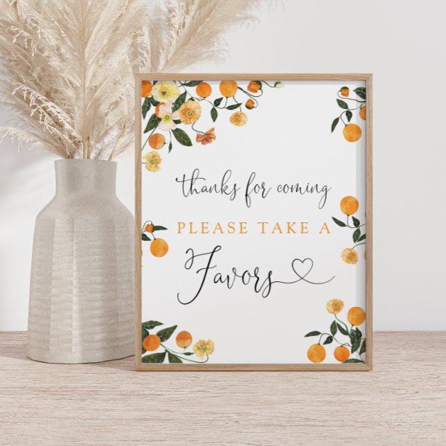 Citrus Baby Shower Tack för att du kommer med favo Poster (Skapare uppladdad)
