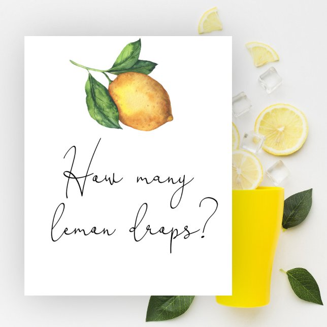 Citrus babydusch Gissa hur många citrondroppar Poster (Skapare uppladdad)