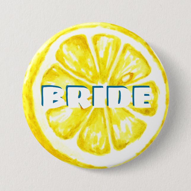 Citrus Bachelorette | Knappen Lemon Bride Knapp (Framsida)