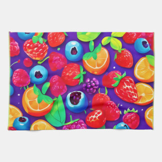 Citrus & Berries Burst Kökshandduk
