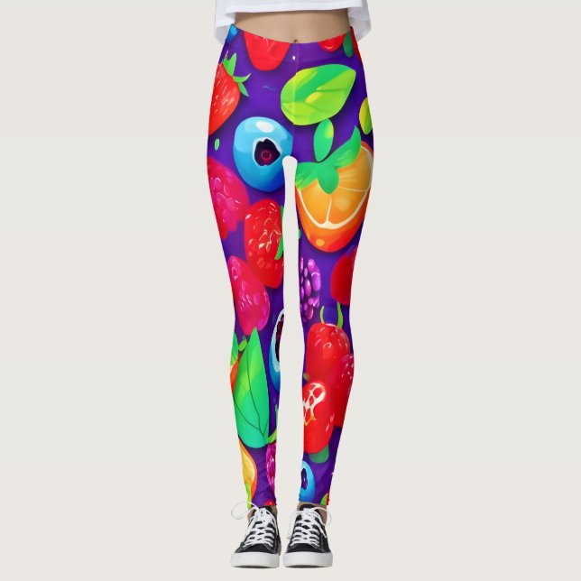 Citrus & Berries Burst Leggings (Framsida)