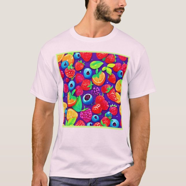 Citrus & Berries Burst T Shirt (Framsida)