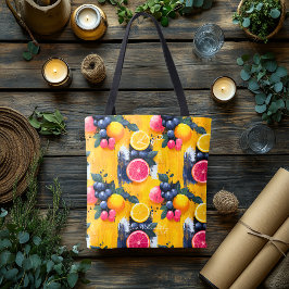 Citrus Berry Bliss Välbefinnande Handväskor Tygkasse