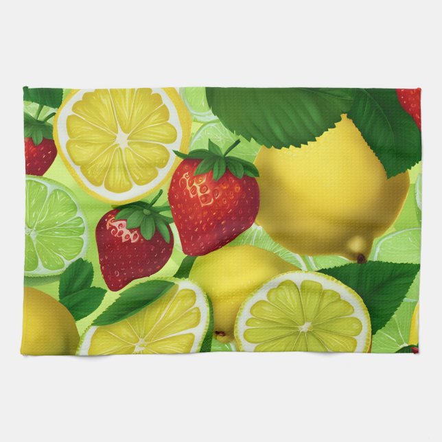 Citrus Berry Fresh Handduk Kökshandduk (Horisontell)