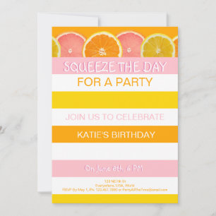 Citrus Birthday-inbjudan Inbjudningar