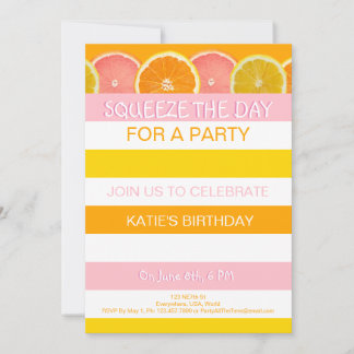 Citrus Birthday-inbjudan Inbjudningar