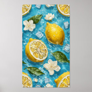 Citrus Blommande Friskhet Poster
