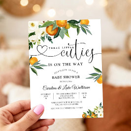 Citrus Blommig Baby Shower Inbjudan