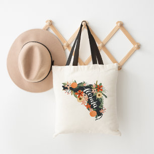 Citrus Blommigt Florida State Silhouette Tygkasse