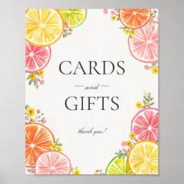 Citrus Blommigt Little Cutie Cards and Gifts Sign Poster
