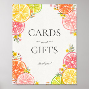 Citrus Blommigt Little Cutie Cards and Gifts Sign Poster