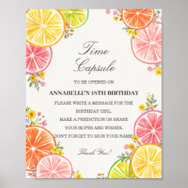 Citrus Blommigt Little Cutie Time Capsule Game Poster