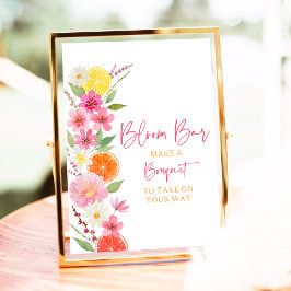 Citrus Blommigt Möhippa Bloom Pub Poster