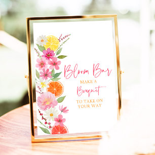 Citrus Blommigt Möhippa Bloom Pub Poster