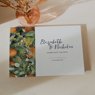 Citrus Blommor Botanisk Bröllopsdekor Gästböcker