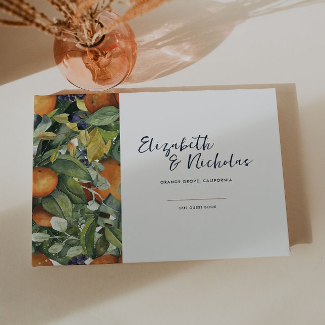 Citrus Blommor | Botanisk Bröllopsdekor Gästböcker (Skapare uppladdad)