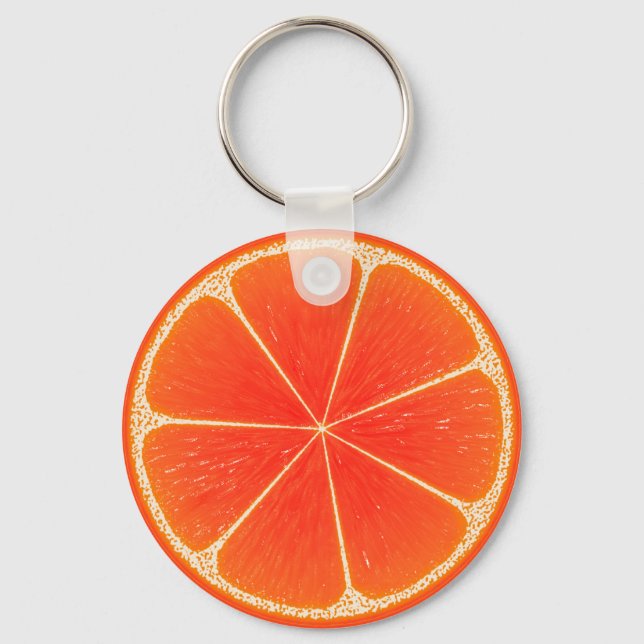 Citrus Blood Orange Fruit Slice Nyckelring (Framsida)
