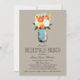 Citrus Bloom Mason Burk | Bridesmaid Brunch Inbjudningar