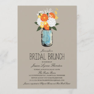 Citrus Bloom Mason Burk Bridesmaid Brunch Inbjudningar