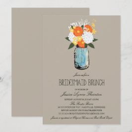 Citrus Bloom Mason Burk | Bridesmaid Brunch Inbjudningar