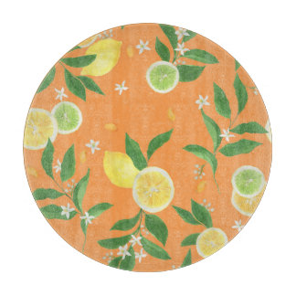 Citrus Bloom Watercolor Fabric