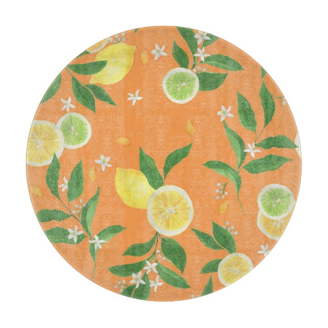 Citrus Bloom Watercolor Fabric (Framsidan)