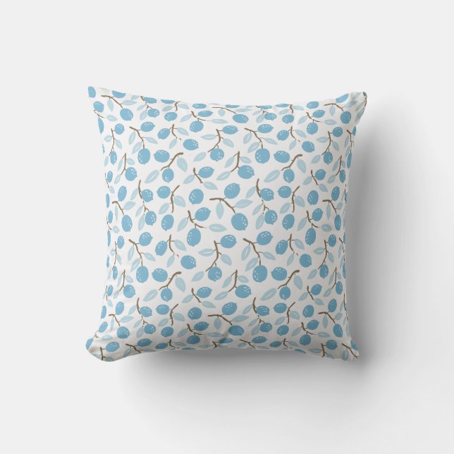 Citrus Blue Brown Kudde (Framsida)
