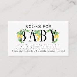 Citrus Blue White Bokar i Lemon Blommigt i Baby Tilläggskort