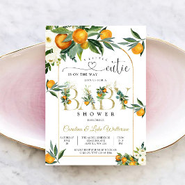 Citrus Botanisk Baby Shower Inbjudan