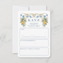 Citrus Botanisk Bröllops-RSVP-Kort OSA Kort